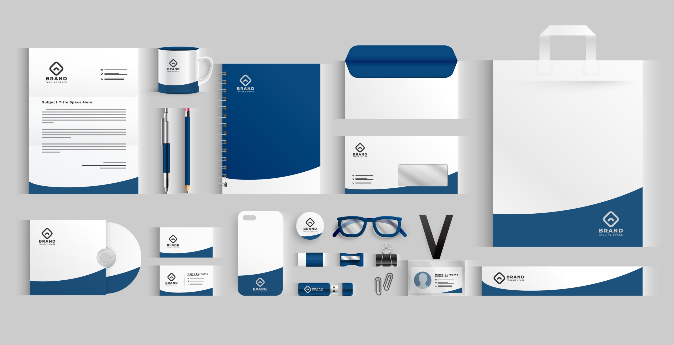 Branding design (e.g., business cards, letterheads)